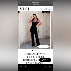 Black velvet jumpsuit